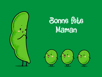 Gif animé fête maman haricots